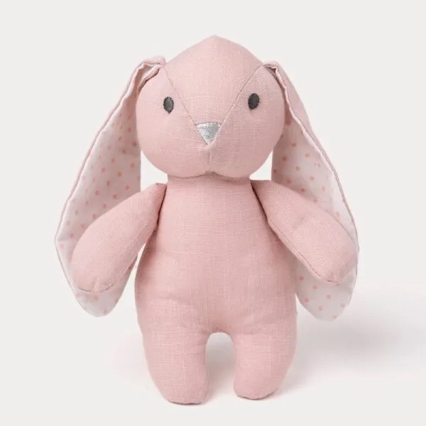 瑞典 Teddykompaniet Elina霧粉棉麻兔兔