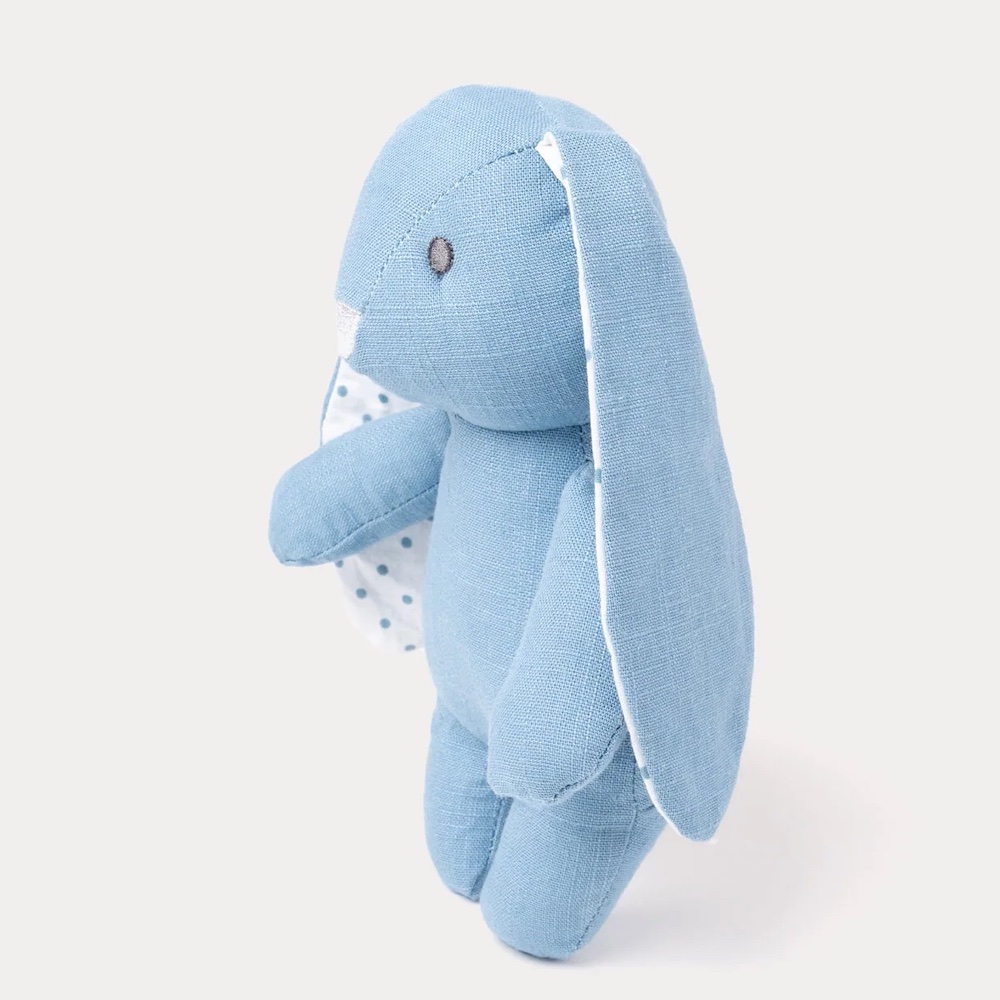 瑞典 Teddykompaniet Elina霧藍棉麻兔兔