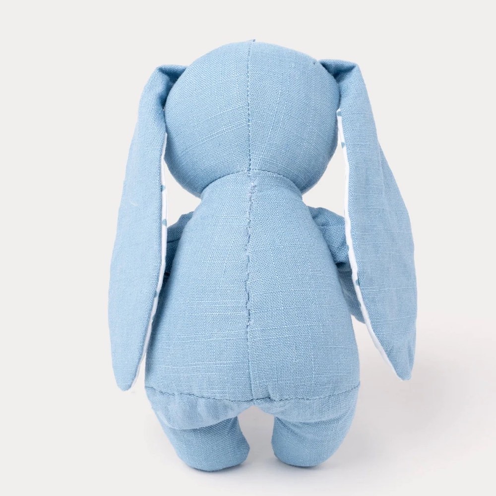 瑞典 Teddykompaniet Elina霧藍棉麻兔兔