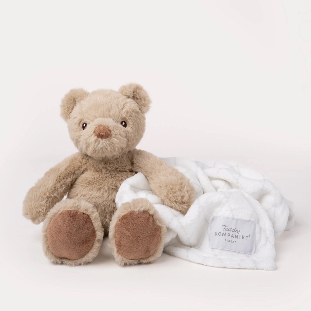 瑞典 Teddykompaniet Sven奶茶熊毯子禮盒
