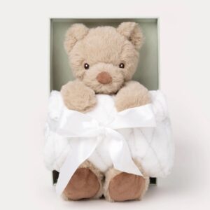 瑞典 Teddykompaniet Sven奶茶熊毯子禮盒