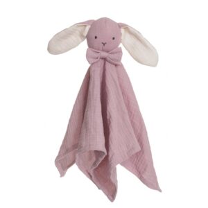 瑞典 Teddykompaniet 粉霧重紗兔兔安撫巾